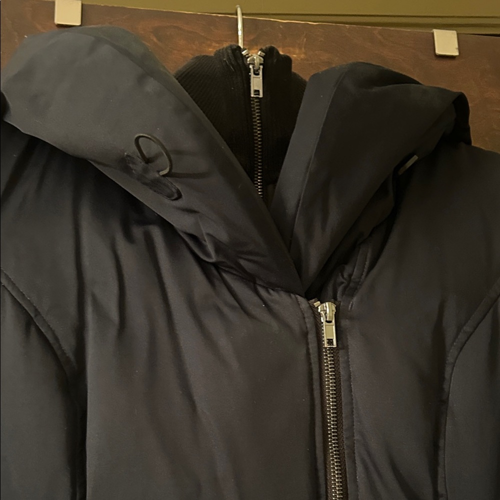Soia & Kya luxury Women's Navy Hooded Coat - Picture 5 of 11
